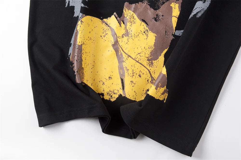 Lost Intricacy European and American Vintage Men's and Women's Printed Washed Cotton Short Sleeved T-shirt