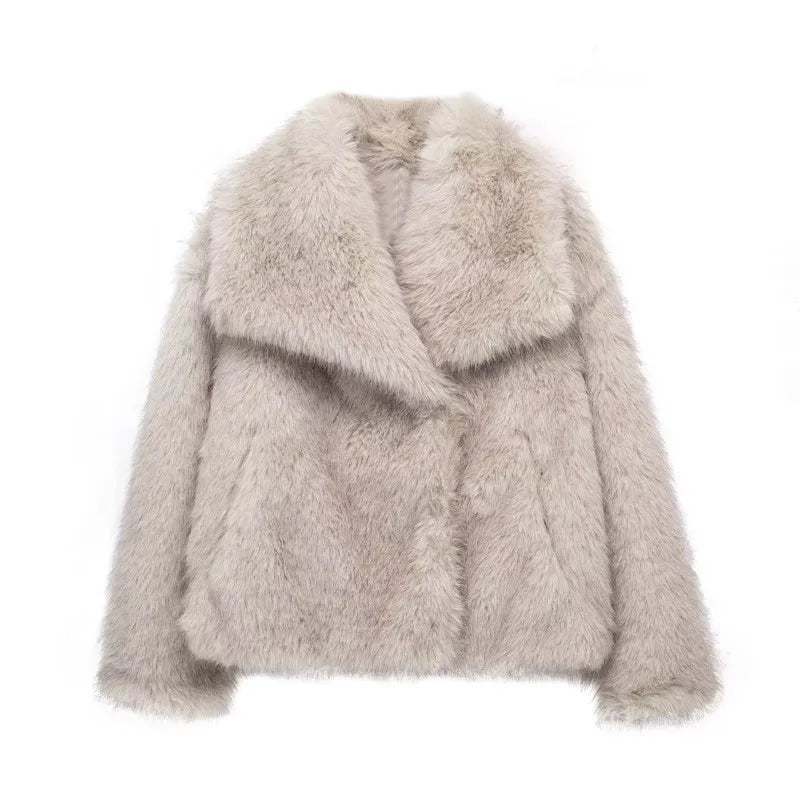Wholesale Fashion Ladies Faux Fur Coat – Winter Women’s Warm Faux Fur Jacket
