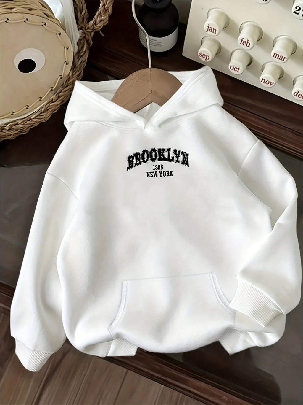 Brooklyn New York USA Letter Hoodie Unisex Casual Streetwear Sweatshirt