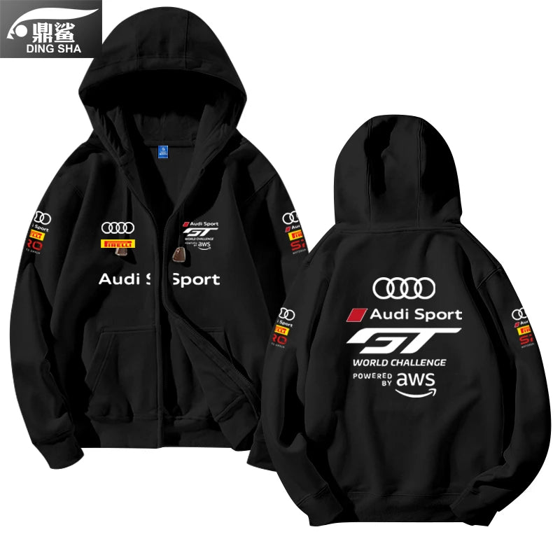 Audi Racing Hoodie – GT Challenge Fleece-Lined Jacket for Men & Women