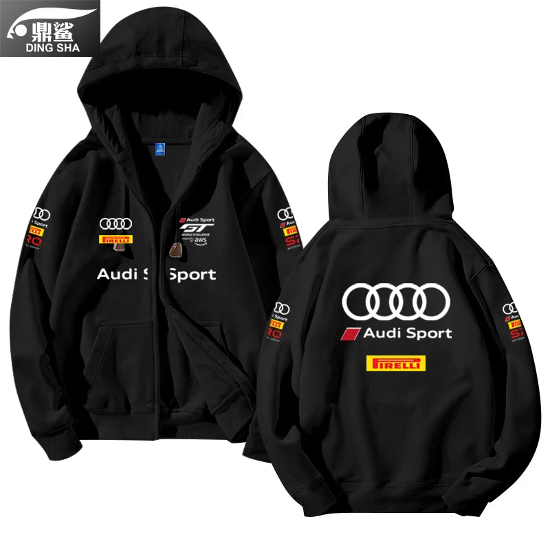Audi Racing Hoodie – GT Challenge Fleece-Lined Jacket for Men & Women