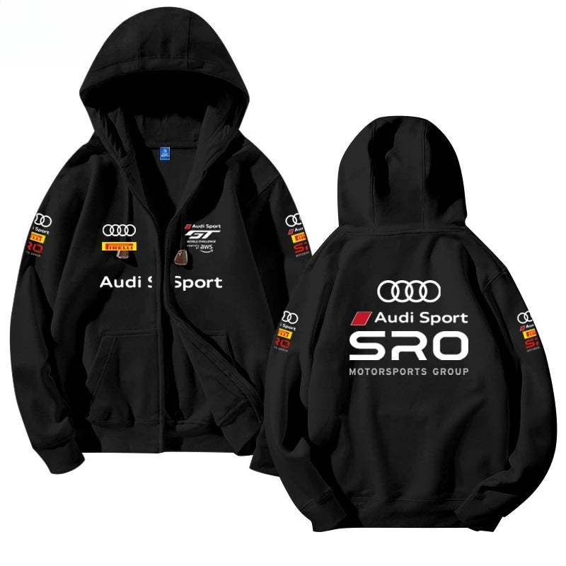 Audi Racing Hoodie – GT Challenge Fleece-Lined Jacket for Men & Women