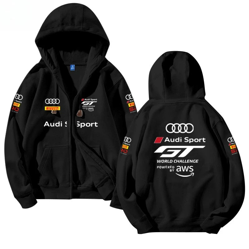 Audi Racing Hoodie – GT Challenge Fleece-Lined Jacket for Men & Women