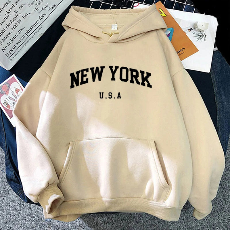 🔥New York USA Letter Hoodie        Unisex Casual Streetwear Sweatshirt🔥