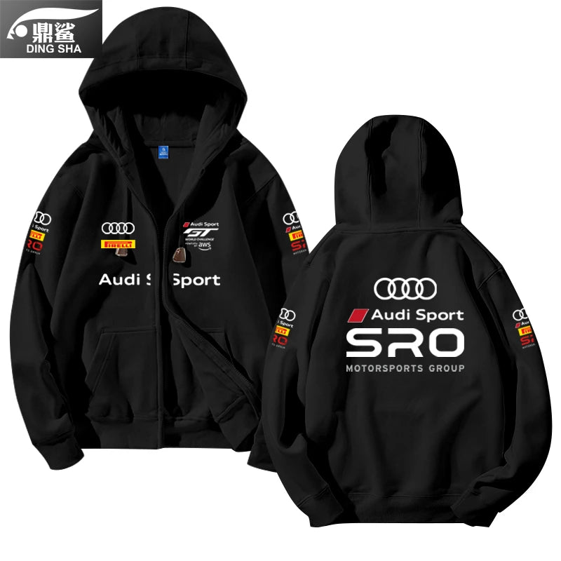Audi Racing Hoodie – GT Challenge Fleece-Lined Jacket for Men & Women