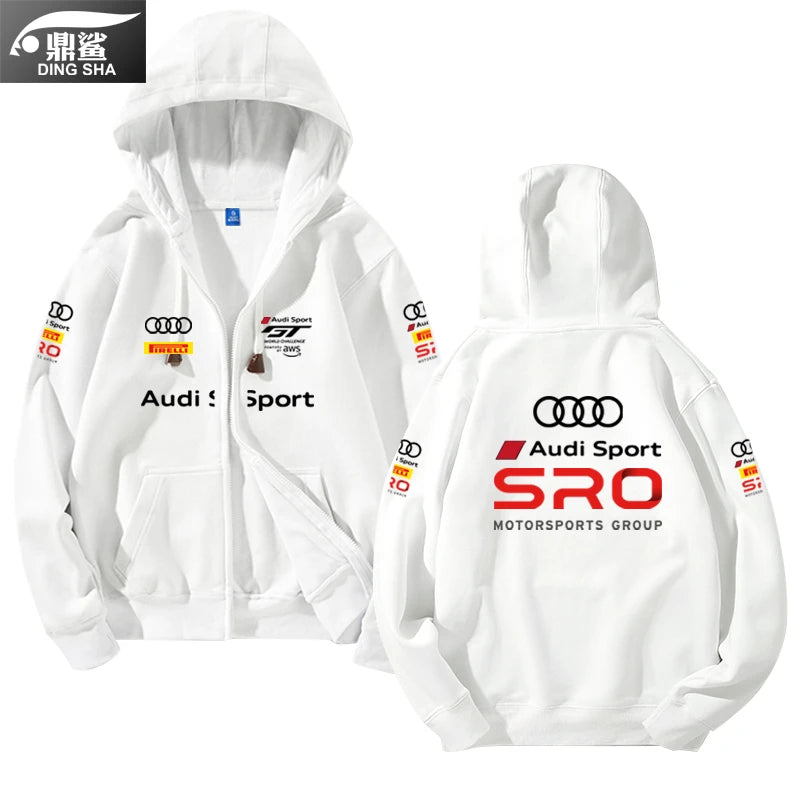 Audi Racing Hoodie – GT Challenge Fleece-Lined Jacket for Men & Women