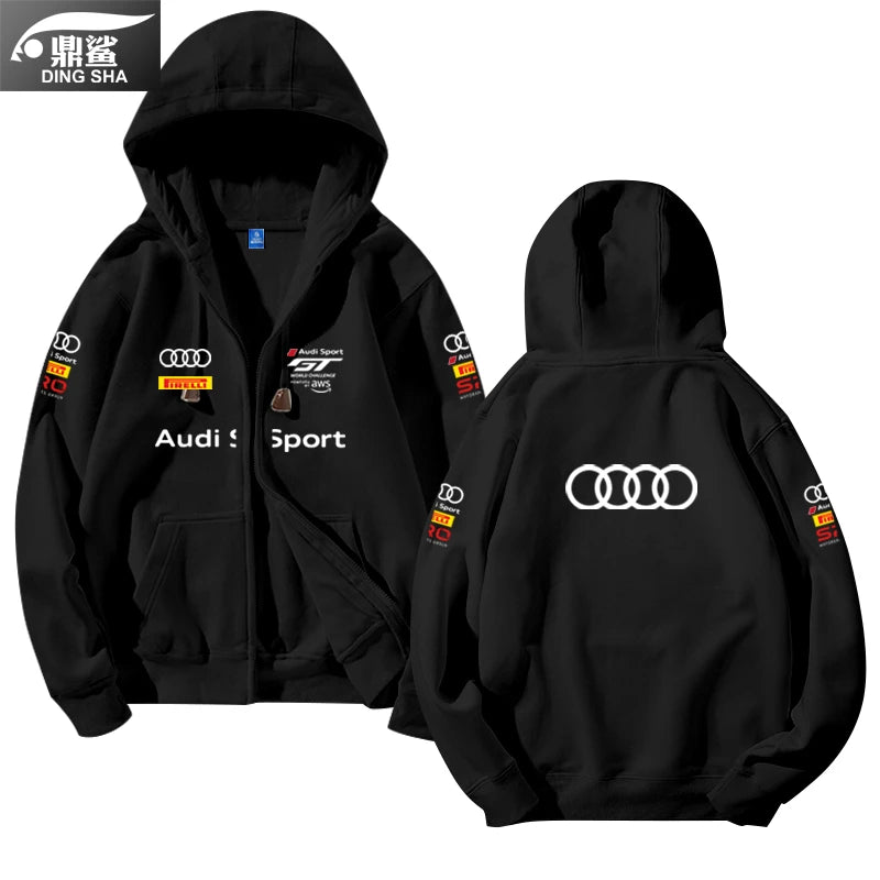 Audi Racing Hoodie – GT Challenge Fleece-Lined Jacket for Men & Women