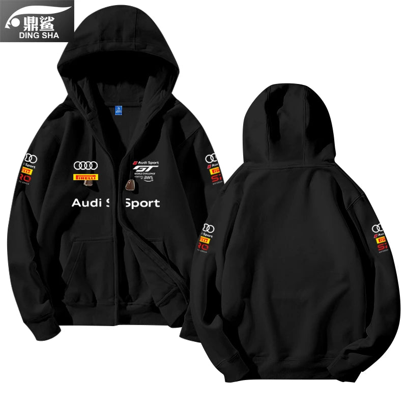 Audi Racing Hoodie – GT Challenge Fleece-Lined Jacket for Men & Women