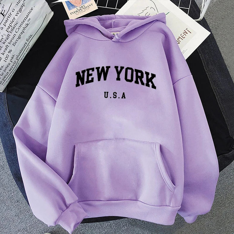 🔥New York USA Letter Hoodie        Unisex Casual Streetwear Sweatshirt🔥