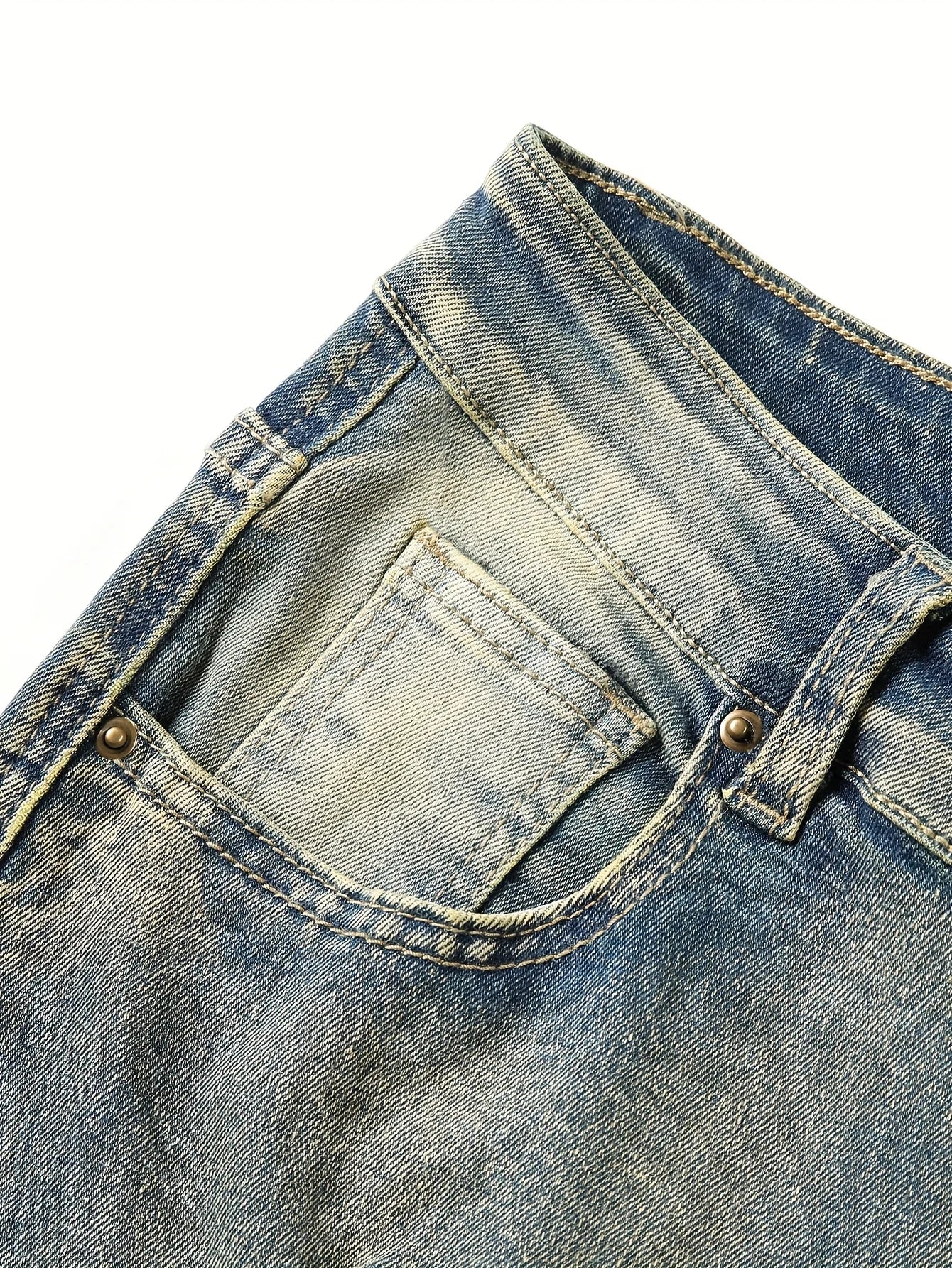 🥶European & American Men’s Ripped Stretch Jeans with Fringe – Streetwear Essential Denim🥶