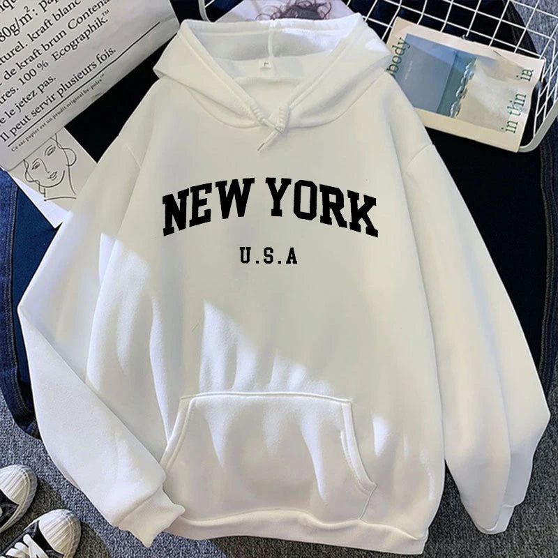 🔥New York USA Letter Hoodie        Unisex Casual Streetwear Sweatshirt🔥