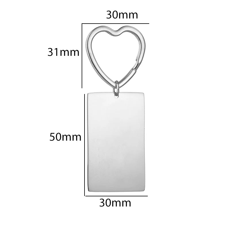 🔥 Akizoom Punk Personalized Stainless Steel Keychain – Custom Name & Photo Engraved Gift 🎁